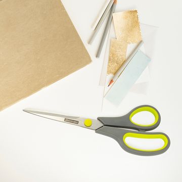 Ножницы универсальные 21,5 см. Kamille КМ-5182 из нержавеющей стали с пластиковыми ручками