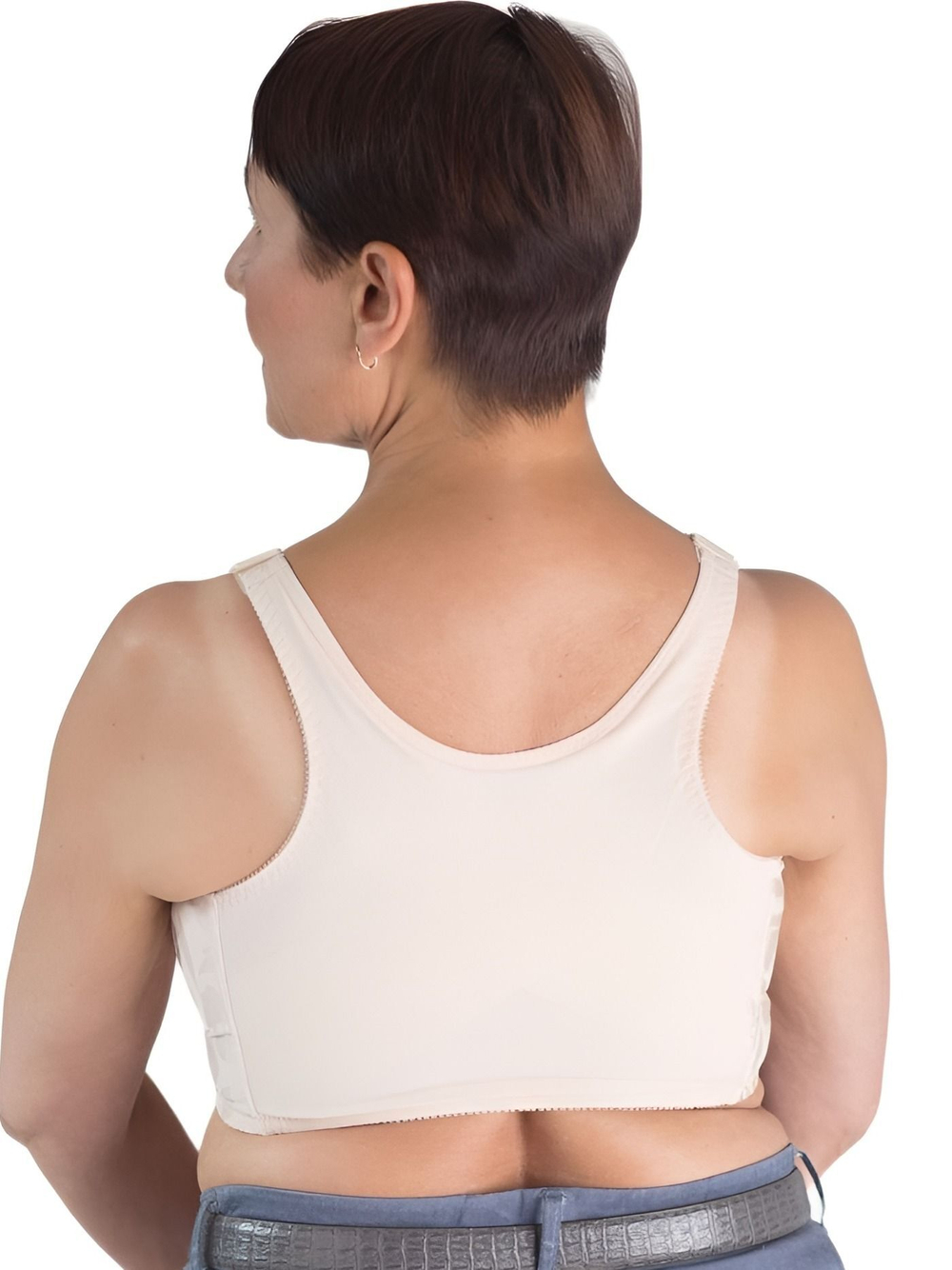 Лиф полуграция после мастэктомии с передней застежкой и корректором осанки 80C бежевый