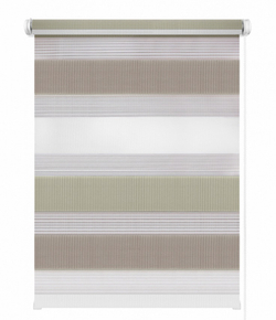 Рулонные шторы День-Ночь Бежево-коричневый
