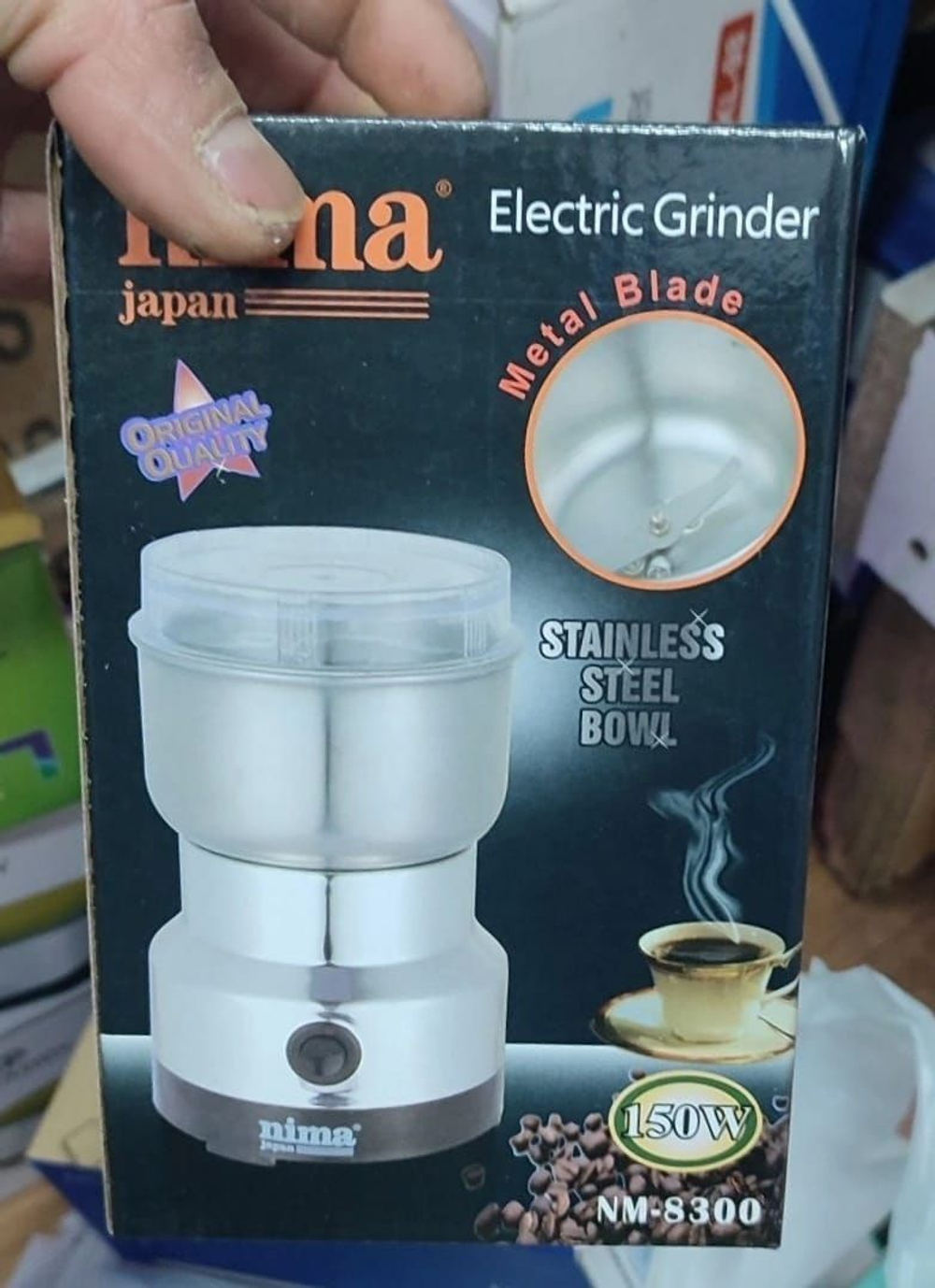 Кофемолка электрическая Nima Japan NM-8300, блендер для орехов, злаков, зерен, специй