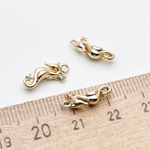 Подвеска Морской конек, цвет золото, фианиты, размер 14*6 мм, цена за 1 шт