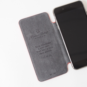 Чехол для iPhone 15 Pro из кожи теленка, синего цвета