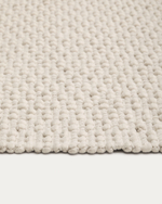 Ковер Mascarell из хлопка и полиэстера белого цвета 160 x 230 см