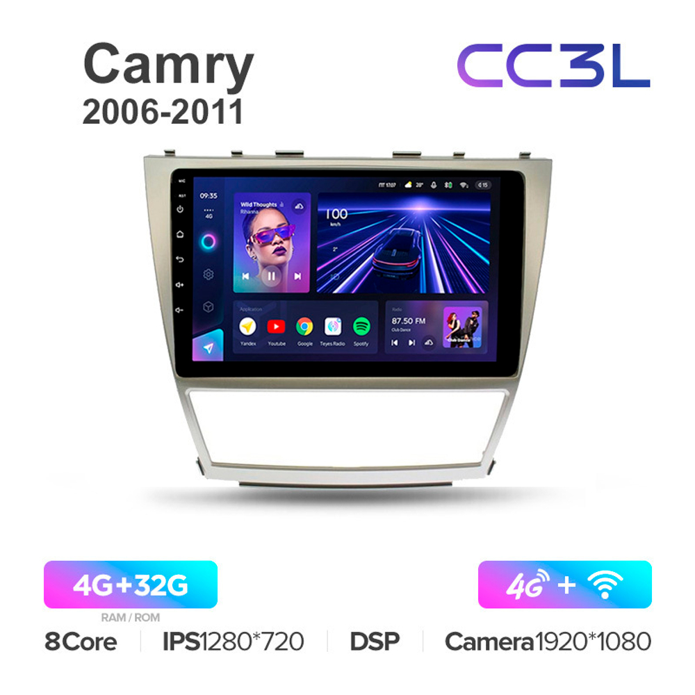 Teyes CC3L 10,2"для Toyota Camry 2006-2011