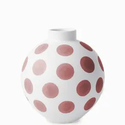 Ваза Willa L высота 27 см, белый, розовый