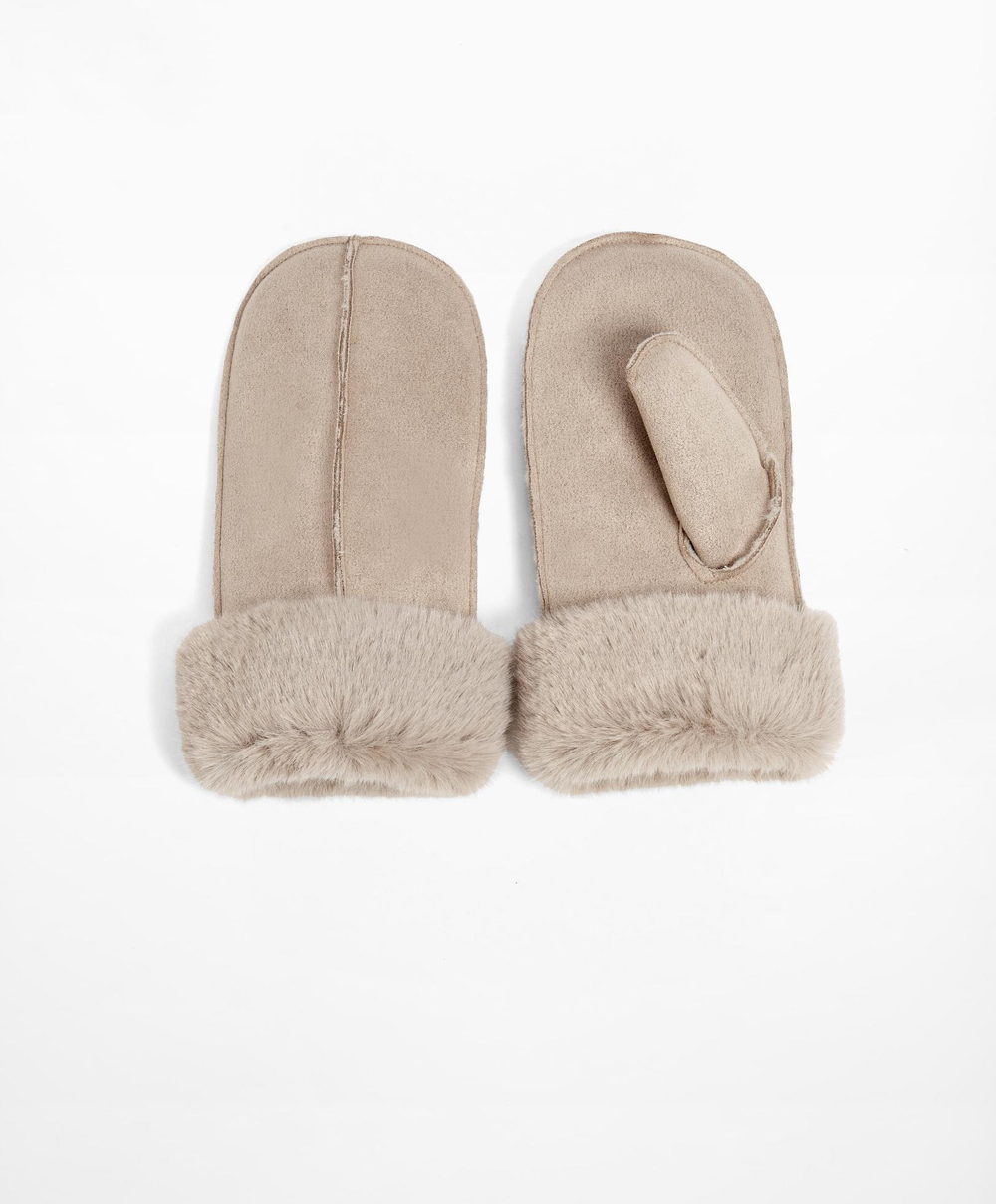 Oysho Замшевые варежки, норка