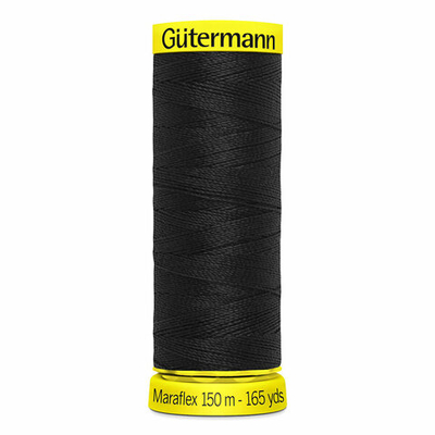 Нитки для трикотажа Gutermann Maraflex 120 (150 метров), 5 кат. | _000 черный