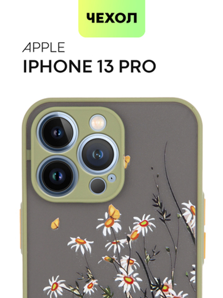Чехол BROSCORP для Apple iPhone 13 Pro оптом (арт. IP13PRO-ST-TPU-KHAKI-PRINT)