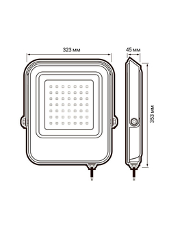 Прожектор светодиодный PFL-V 300Вт 6500К IP65 ДО Pro JazzWay 5045019