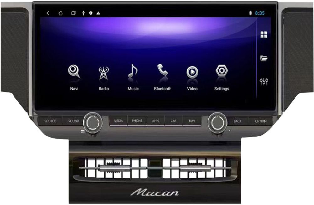 Магнитола Porsche Macan 2014-2019 - Parafar PF1955L12 монитор 12.3&quot;, Android 12, 6+128Гб, CarPlay, SIM-слот