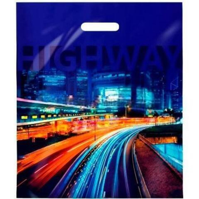 Пакет с прорубной ручкой ПВД 40х47 (45 мкм) "Магистраль" (50/500 шт.) Интерпак