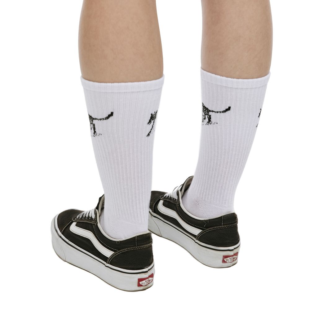 Носки Волчок Evil dogs белые