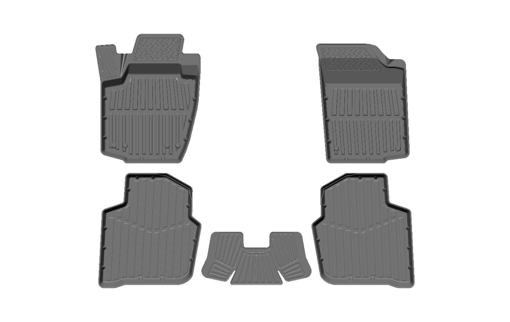 Коврики резиновые в салон 3D PREMIUM для Skoda Rapid (2012-) (низкий борт) SRTK.PR.NB.SK.RAP.12G.02061