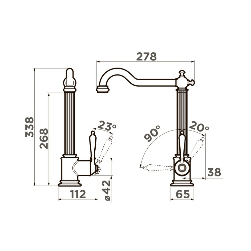 Смеситель Omoikiri Toshima-SI