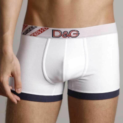 Мужские трусы боксеры белые Dolce&Gabbana