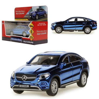 Модель ин. мет. "Mercedes-Benz Gle Coupe" 12см, двери, синий хром, коробка GLE-COUPE-BUCH (Технопарк)