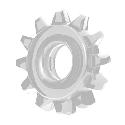 Прозрачное кольцо с лучиками POWER PLUS Cockring (Цвет: прозрачный)