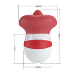 Красно-белый клиторальный стимулятор в форме рта Mina (Цвет: красный)