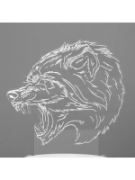Светильник 3D ночник RISALUX «Оборотень», LED RGB, от сети,