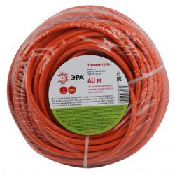 Удлинитель силовой ЭРА UPx-1e-3x1.5-40m в бухте c заземлением 1 розетка 40м ПВС 3х1.5мм2
