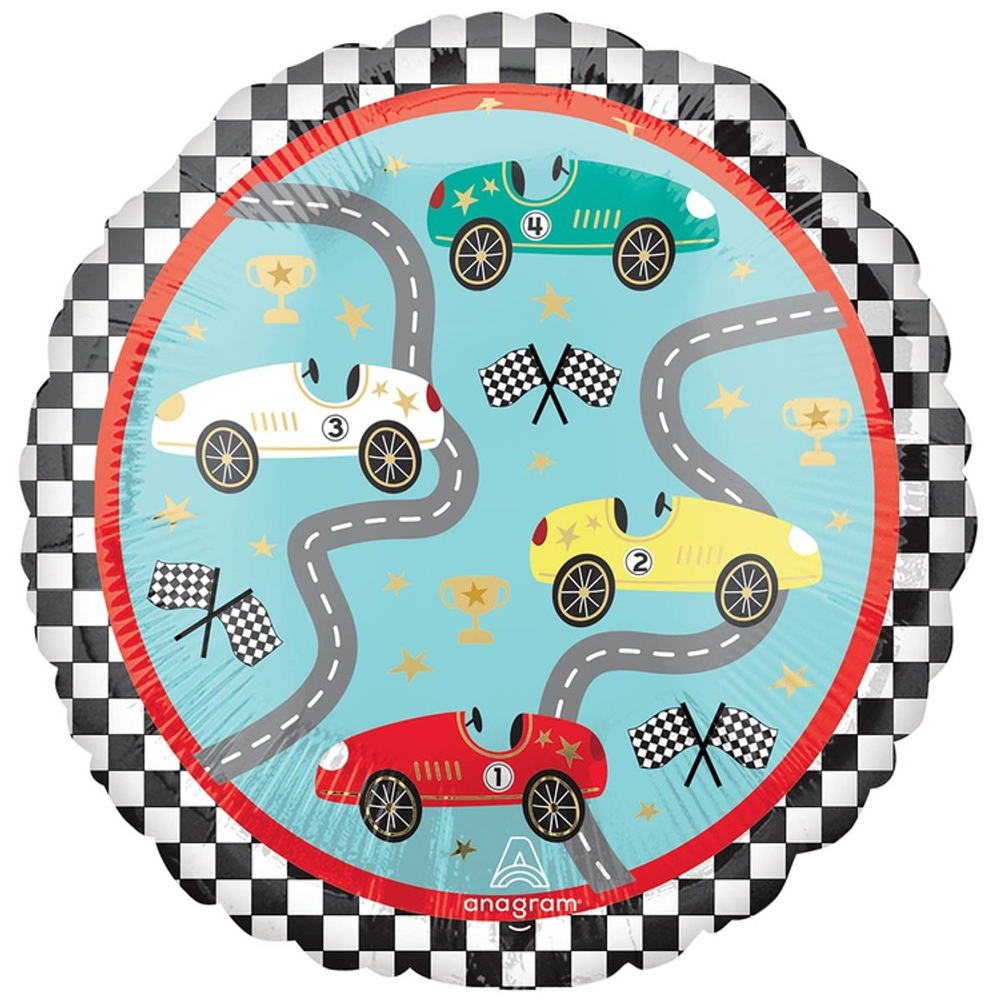 Купить шарик с гелием с изображением ретро машинок недорого