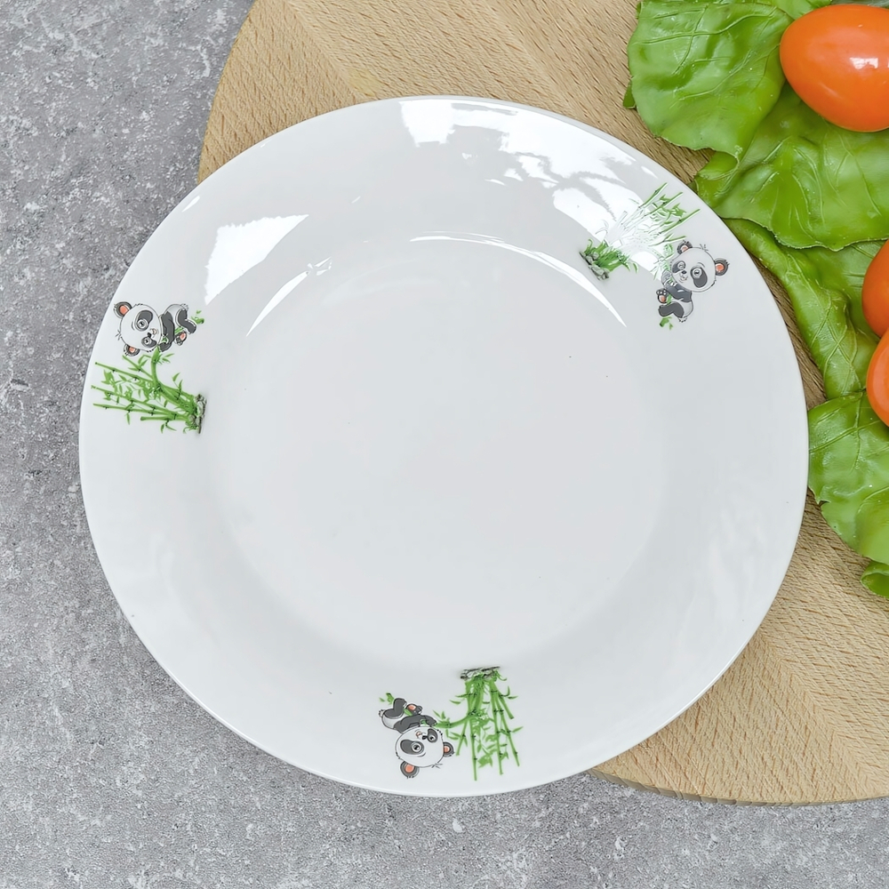 Тарелка 175мм мелкая, Панда, фарфор
