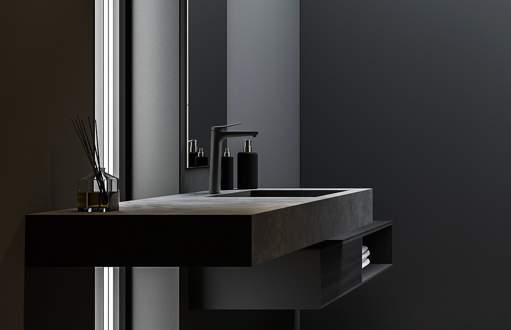 Смеситель для раковины Lemark Bronx  - LM3709BL