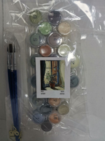 Картина о номерам на холсте "Цветок в горшке" 40х50