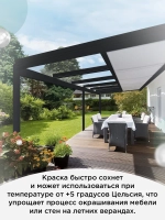 Акриловая краска для мебели и дерева графит 1 литр