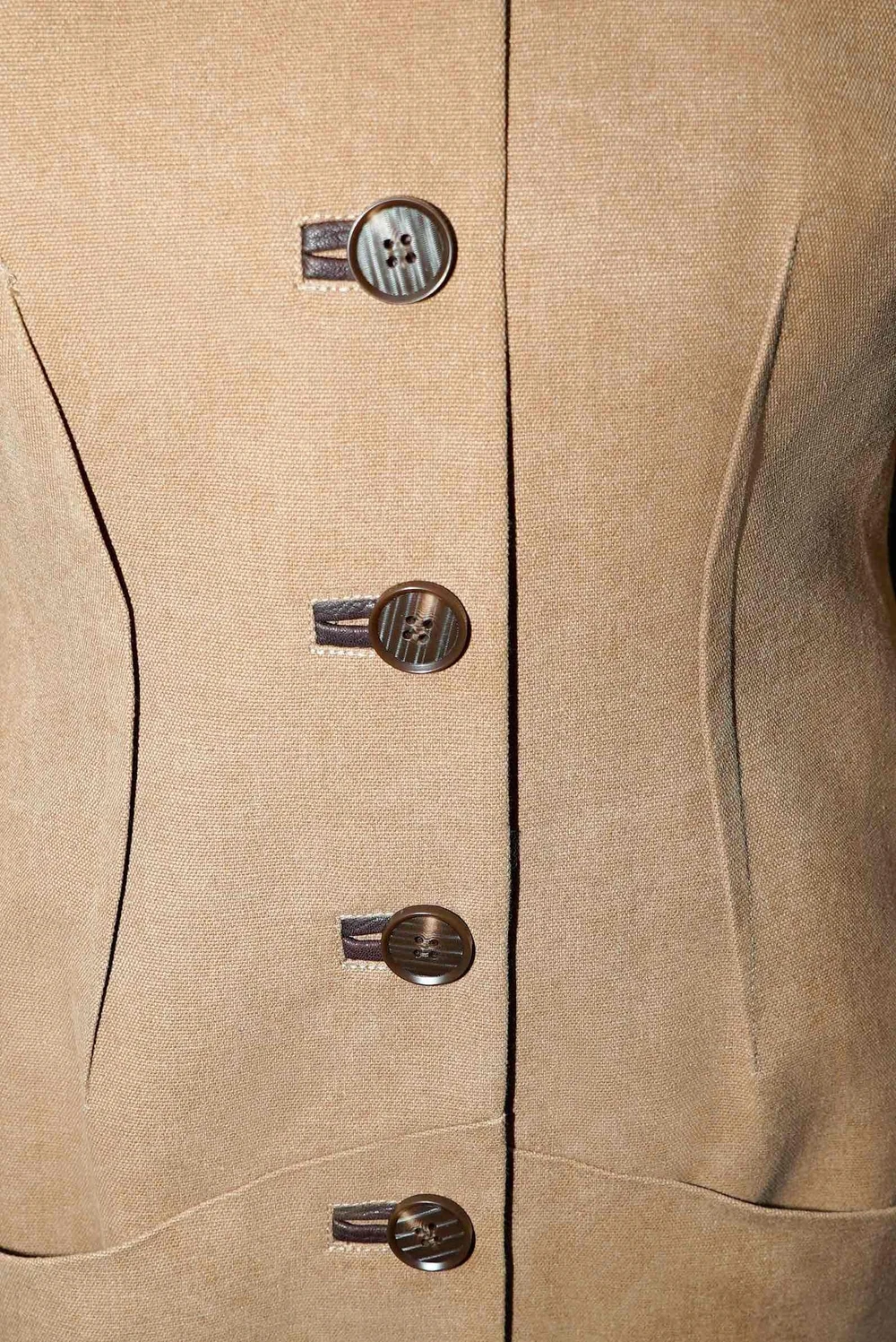 Пальто из канваса песочное