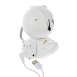 Светильник-ночник проектор неба BY Космонавт, 5W, пульт ДУ, USB, 9x8x13см, пластик, белый