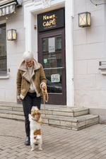 Поводок "Кантри-пони" Рыжий (льняной канат)