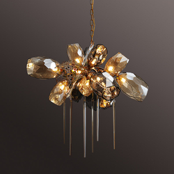 Люстра 8898P/AL gold/smoky