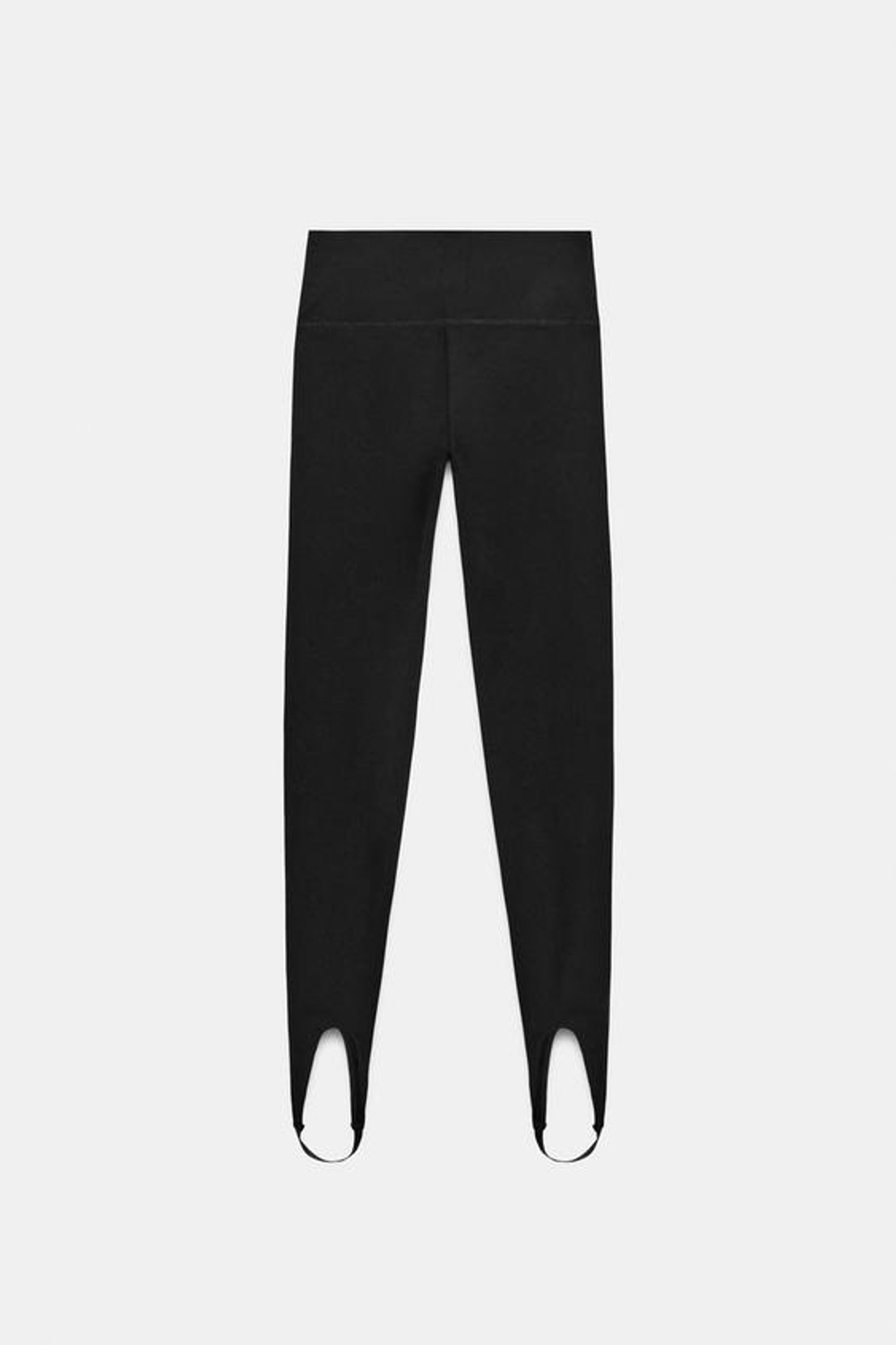 ZARA ЭЛАСТИЧНЫЕ ЛЕГИНСЫ СО ШТРИПКАМИ, ЧЕРНЫЙ