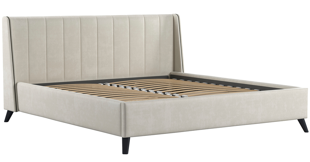 Мелисса (180)Кровать двойная арт. Тори 56 велюр (светло-бежевый)