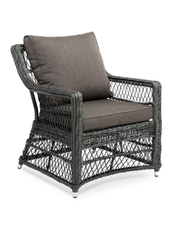 "Гранд Латте" кресло из искусственного ротанга, цвет графит