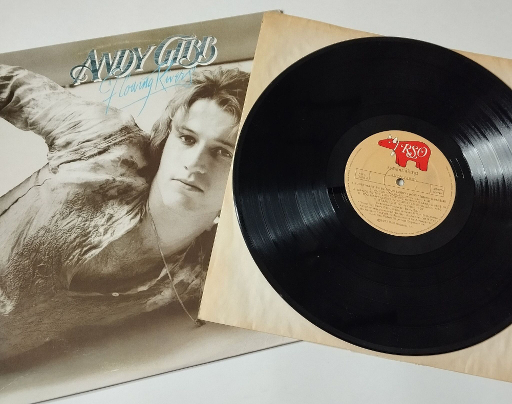 Винтажная виниловая пластинка LP Andy Gibb Flowing Rivers (USA 1977)