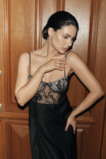 Платье кружевное корсетное