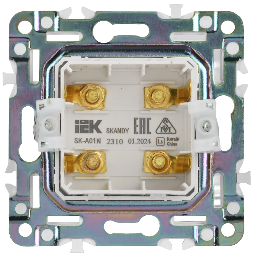 SKANDY Аудиорозетка 4-местная SK-A01N металл никель IEK
