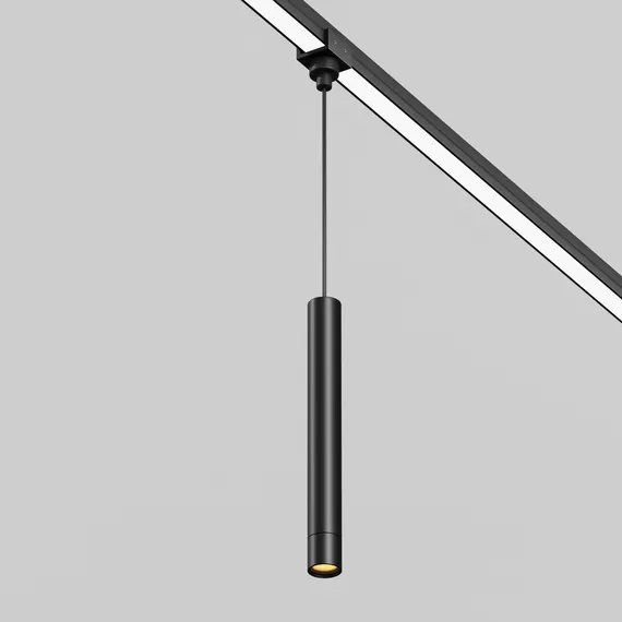 Уличный трековый подвесной светильник Фокус / Focus Led Elasity IP 3000К 8Вт 38° черный Outdoor o-tr01-1-p-8wb3k