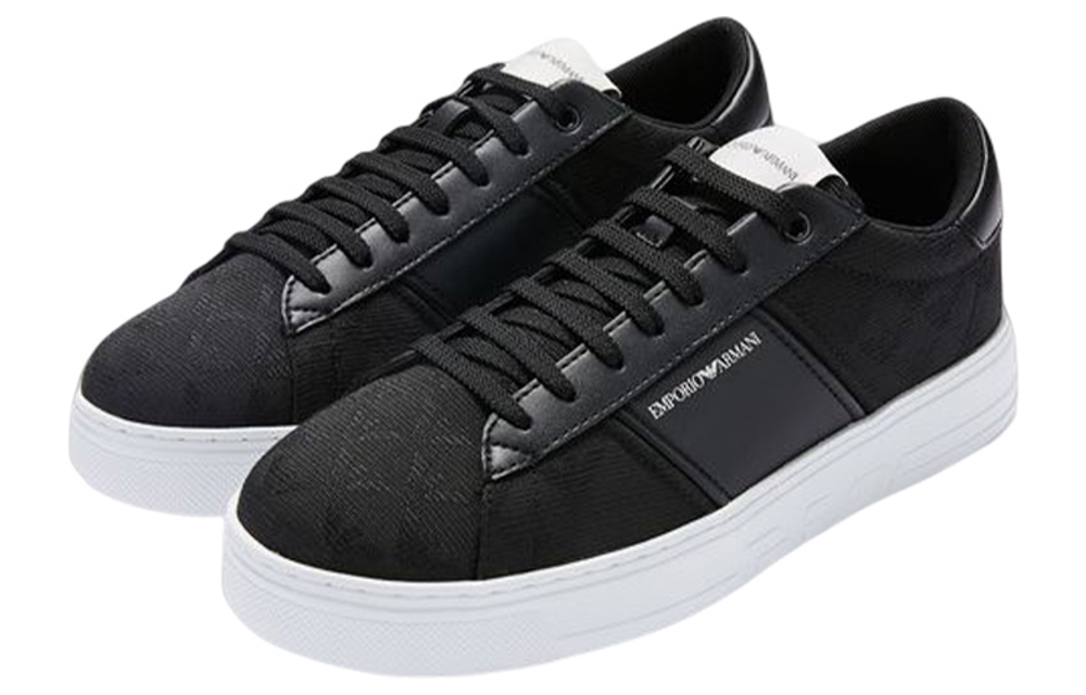 EMPORIO ARMANI Stylish Skateboarding Shoes Men"s Black