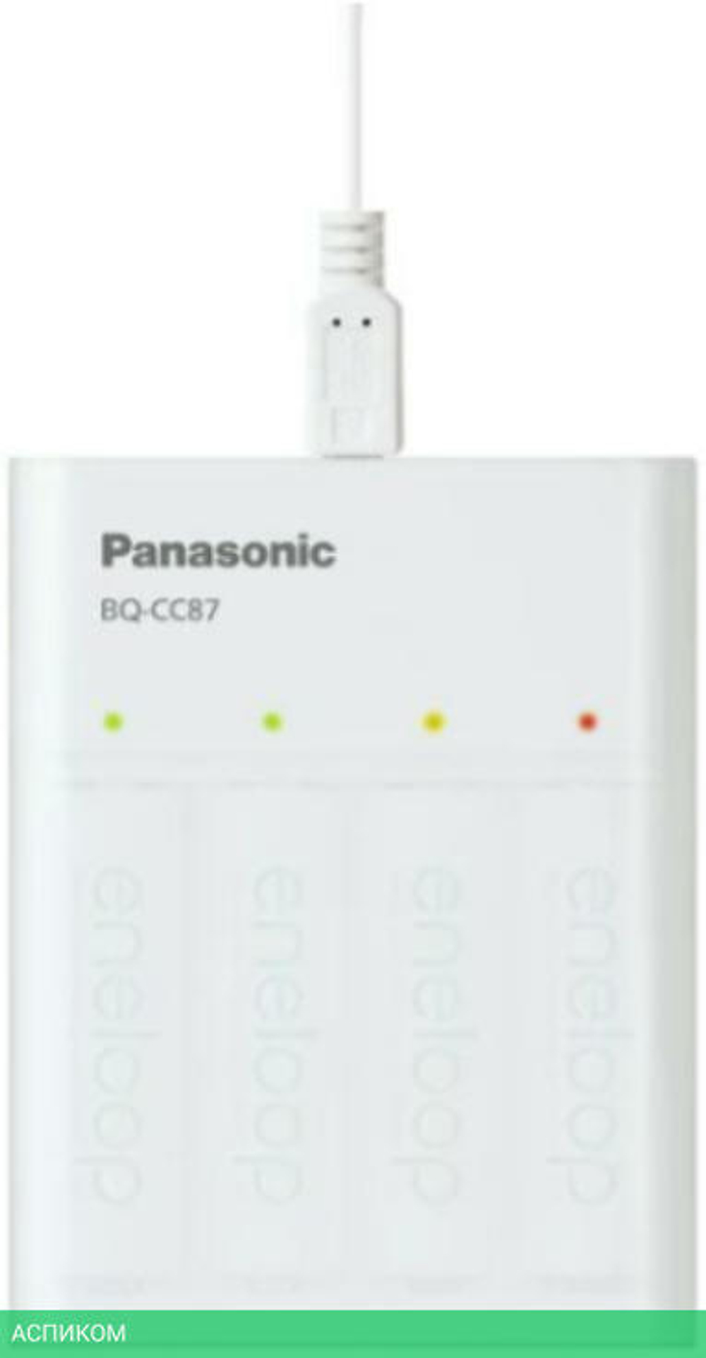 Аккумулятор с зарядным устройством Panasonic Eneloop BQ-CC87/4xBK-3MCCE USB-Charger (K-KJ87MCD40USB)