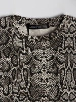 Футболка для девочки оверсайз, принт питон