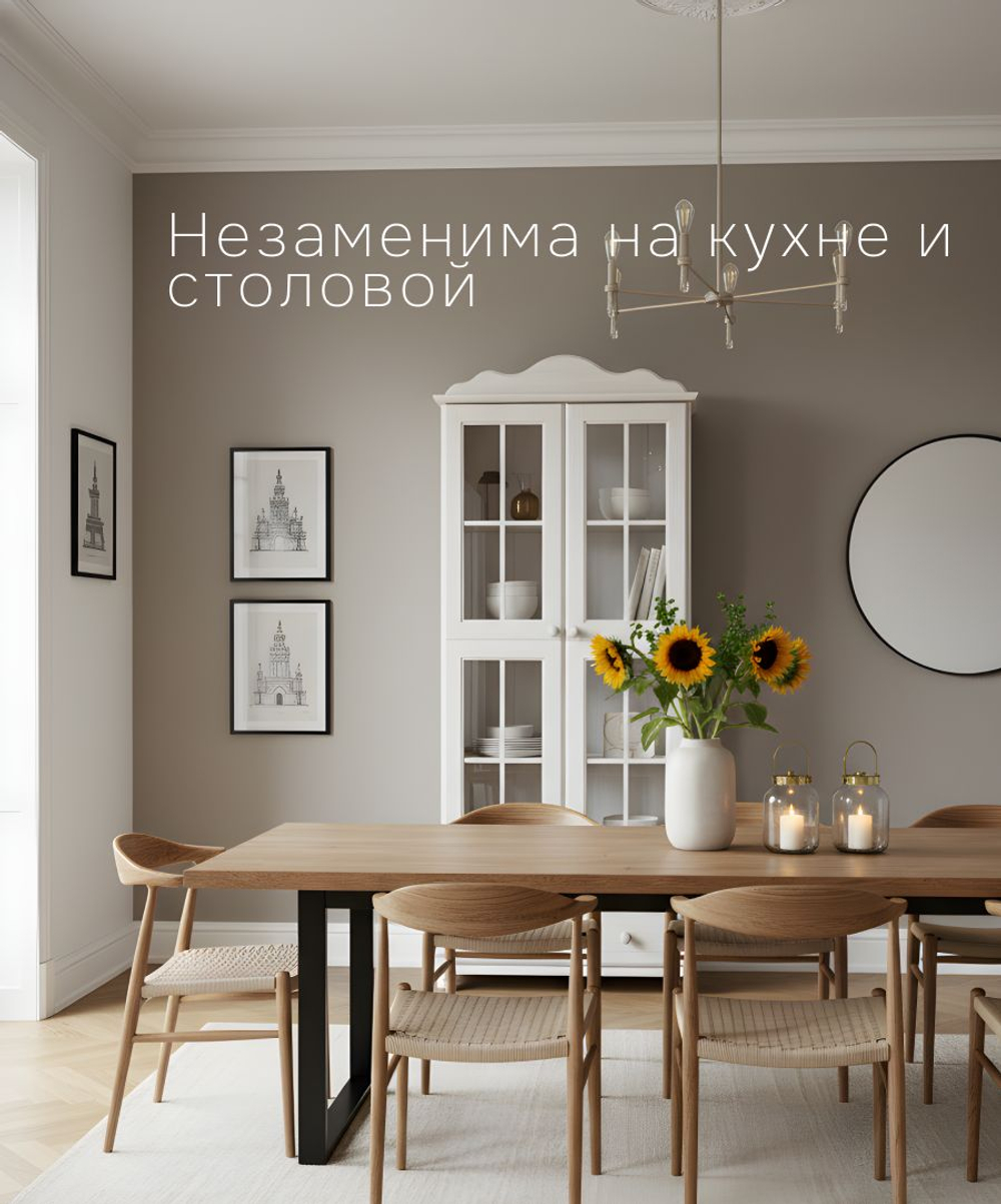 Шкаф-витрина 77х32х186, Бритта, двухдверная, с полками, массив сосны, белый воск, Dipriz