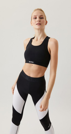 Теннисный бюстгальтер Bj_rn Borg Medium Top Sky Solid W - Black