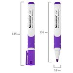 Маркер стираемый для белой доски ФИОЛЕТОВЫЙ, BRAUBERG "SOFT", 5 мм, резиновая вставка, 152109