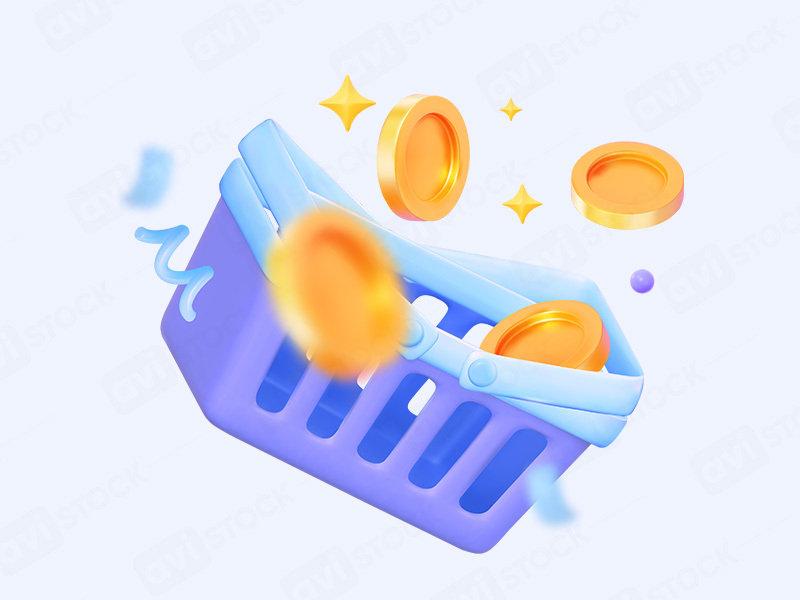 Корзина с золотыми монетами