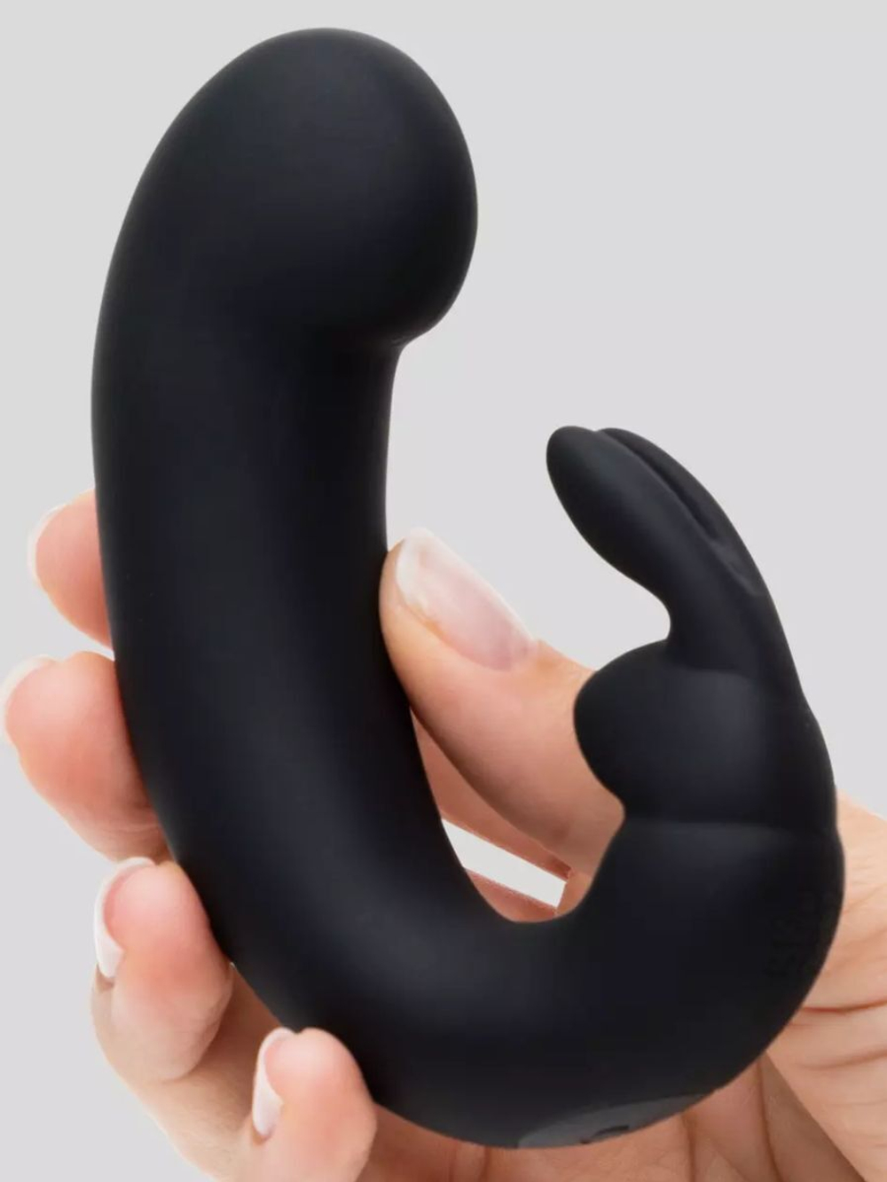 Черный мини-вибратор кролик Sensation Rechargeable G-Spot Rabbit Vibrator - 11,4 см.