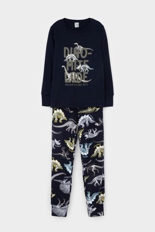 пижама  для мальчика  К 1541/24/индиго,цветные динозавры