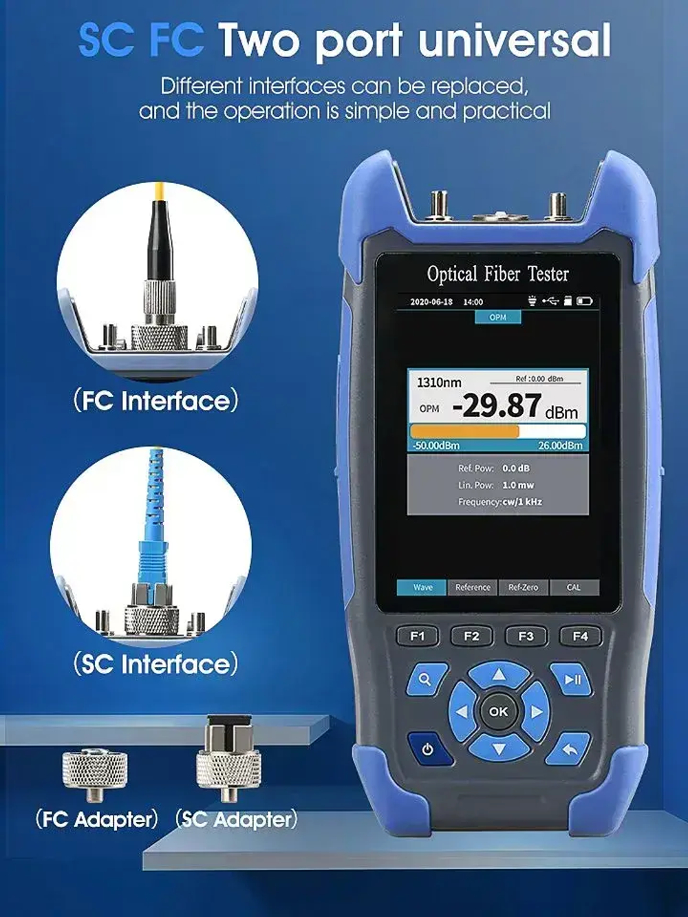 COMPTYCO OTDR AUA900D Интерфейс UPC 1310 1550nm 60km otdr оптический рефлектометр ОТДР Тестер волоконно-оптических кабелей VFL OPM OLS RJ45